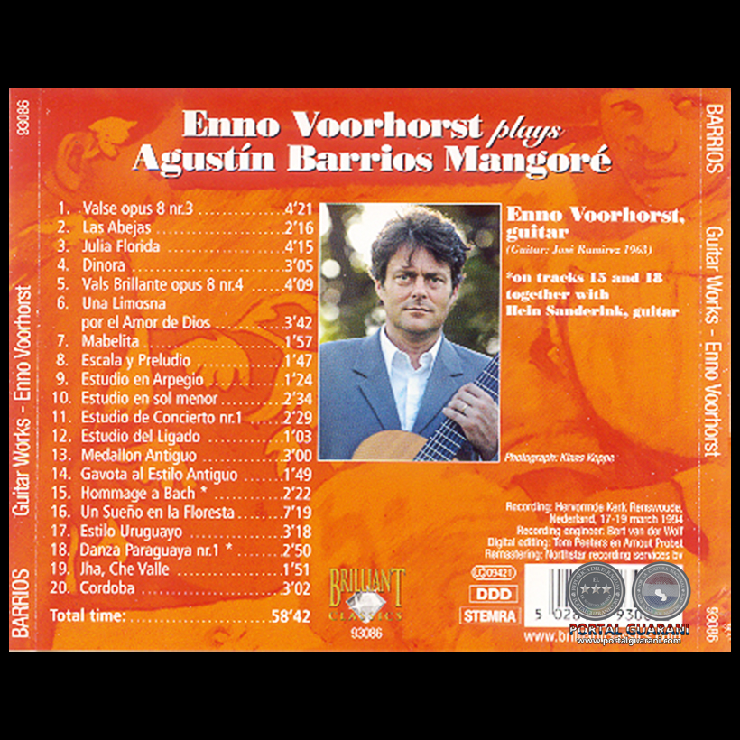 BARRIOS - GUITAR WORKS - ENNO VOORHORST - AÑO 1994